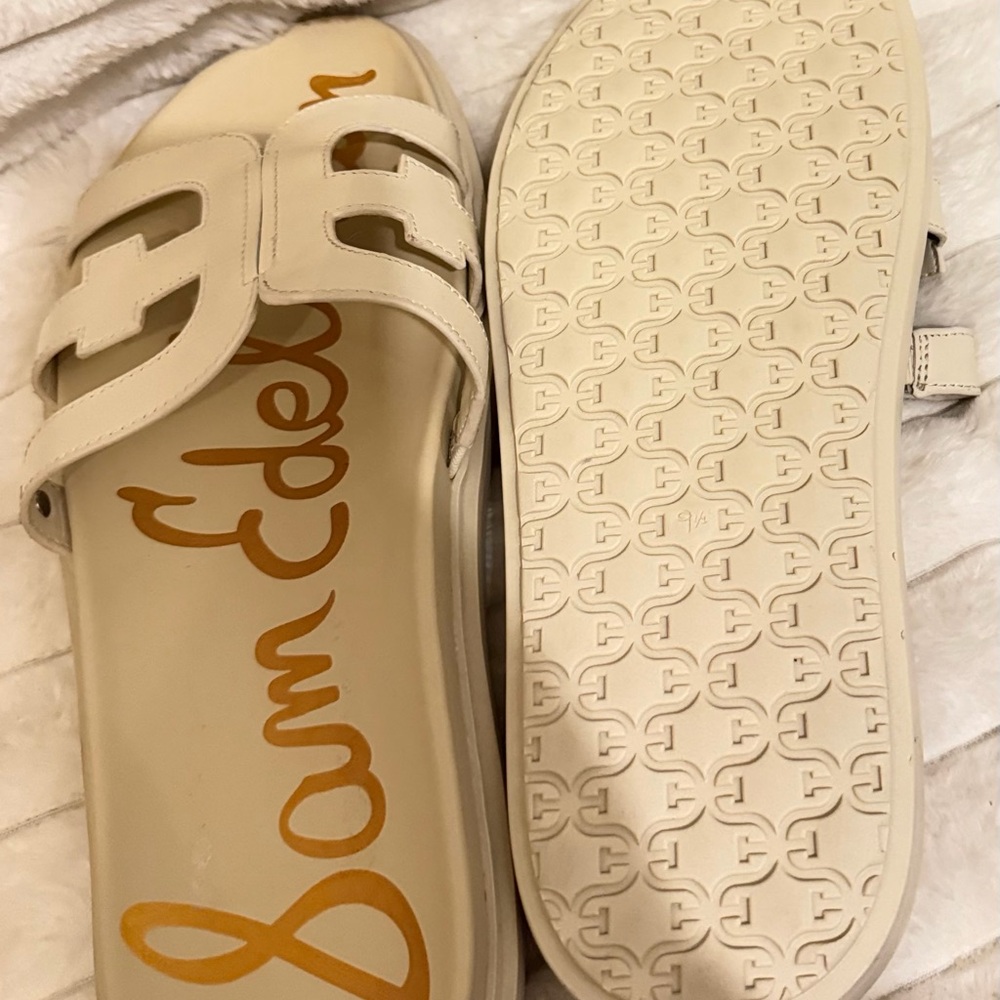 Sam Edelman Cream Slide Sandals - Picture 5 of 6